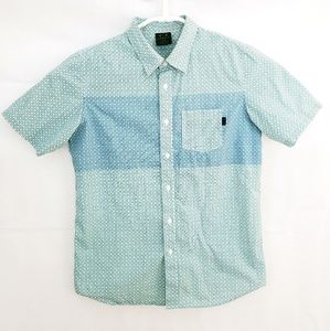 Oakley Tile Short Sleeve Button Down Shirt Size S